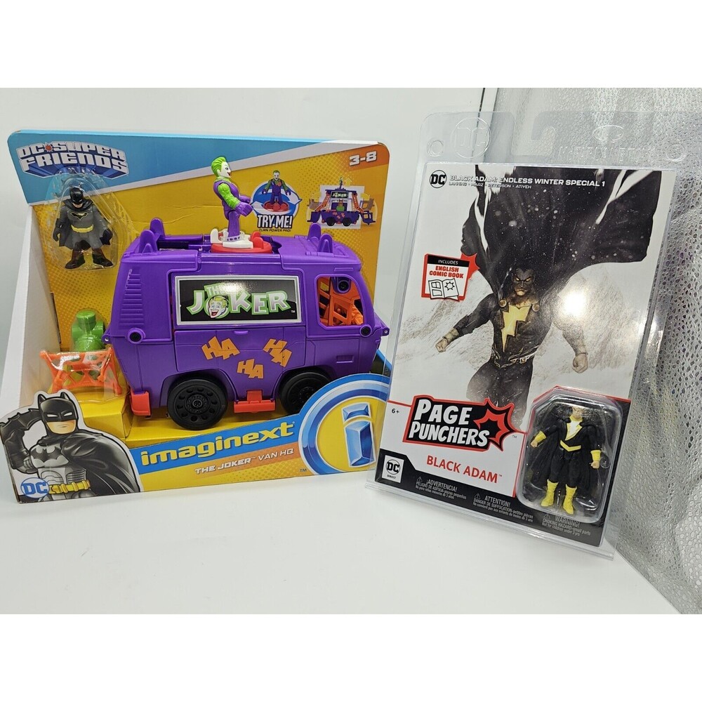 Fisher Price Joker Van HQ Action Figure Set DC Super Friends Gotham City